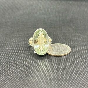 Faceted green amethyst